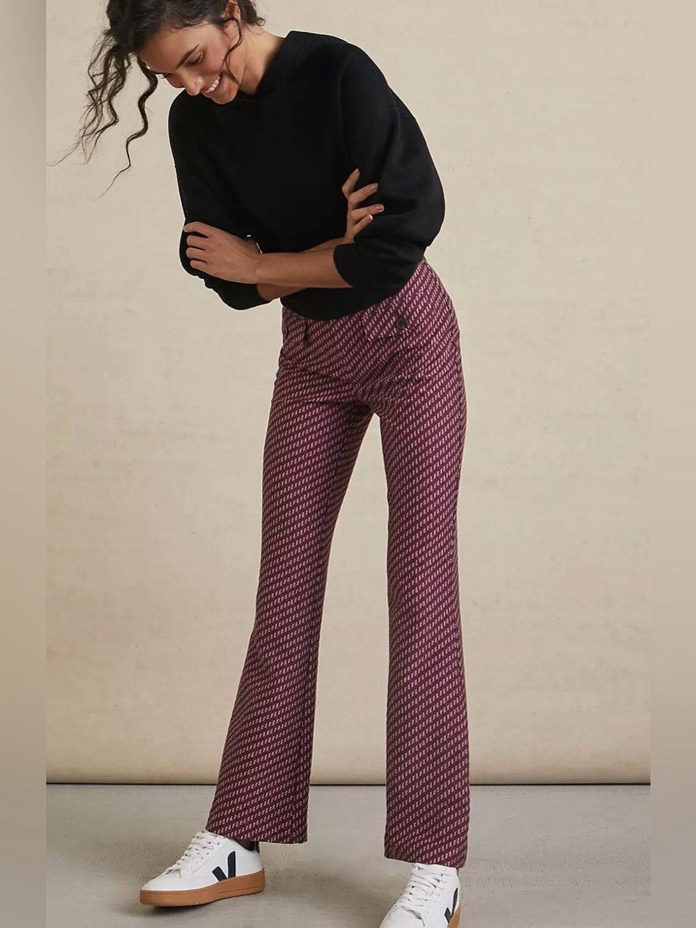 Anthropologie The Essential Slim Flared Pants size US 2